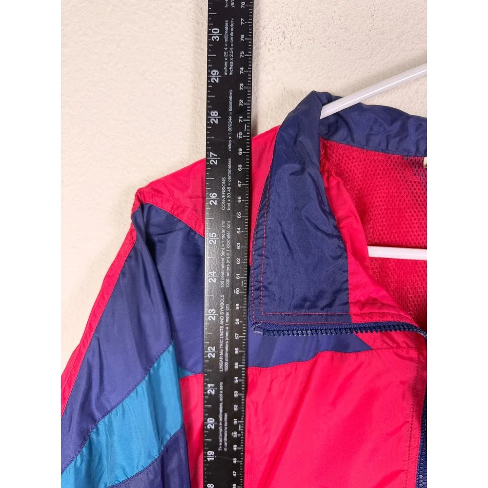 Vintage Nike Windbreaker Jacket Mens XL Colorblock Half Zip Red Blue Teal 90s